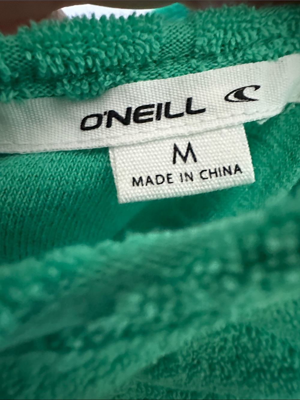 O'Neill Bright Green Halter Terry Cloth Dress/Swim Coverup - Picture 3 of 3